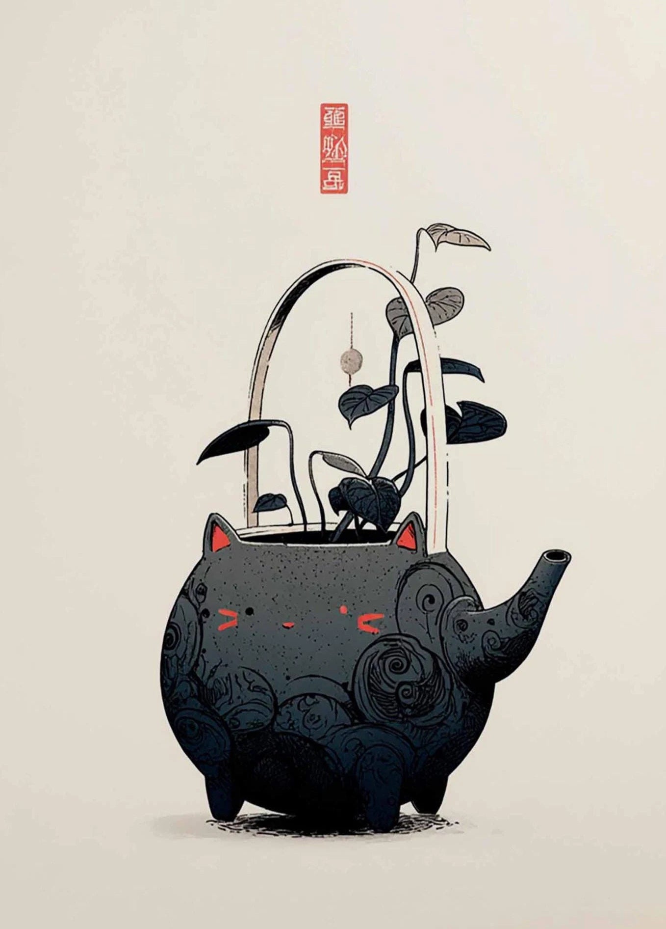 Modern Minimalist Chinese Style Zen Fishing Natural Scenery Poster Canvas Paintings Wall Art Pictures Office Home Decor
