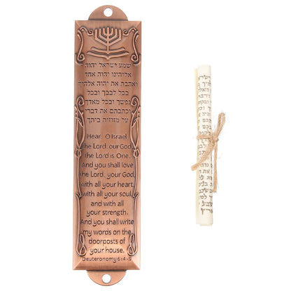 Religious Mezuzah Scroll Door Decor Decoration Front Craft Alloy Judaica Baby Retro