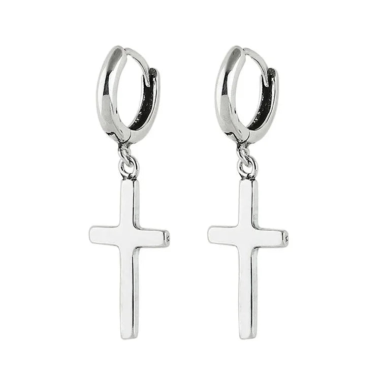 925 Sterling Silver Earrings Cross Earrings Creative Hot Sexy Jewelry For Women Gift Customized