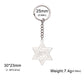 Lucktune Star Of David Hanukkah Menorah Keychain Stainless Steel Hexagram Candlestic Jewish Keyring Women Amulets Jewelry Gifts