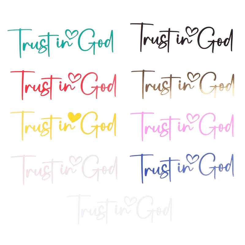 Trust In God Mirror Decal, Car Decals For Women, Faith Mirror Decal, Cute Vinyl Decal, Christian Car Mirror Decal, Religious Car