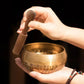 Tibetan Brass Singing Bowl Sanskrit Yoga Meditation for Sound Handmade Healing Stress Relief Buddha Mindfulness Instrument