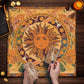 Floral And Sun Tarot Card Tablecloth Altar Cloth Flower Life Spread Tarot Reading Cloth Spiritual Oracle Card Pad