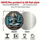 Oriental Mystic Indian Three-Handed Statue - Circular Metal Decor, Exquisite Wall & Tabletop Ornament