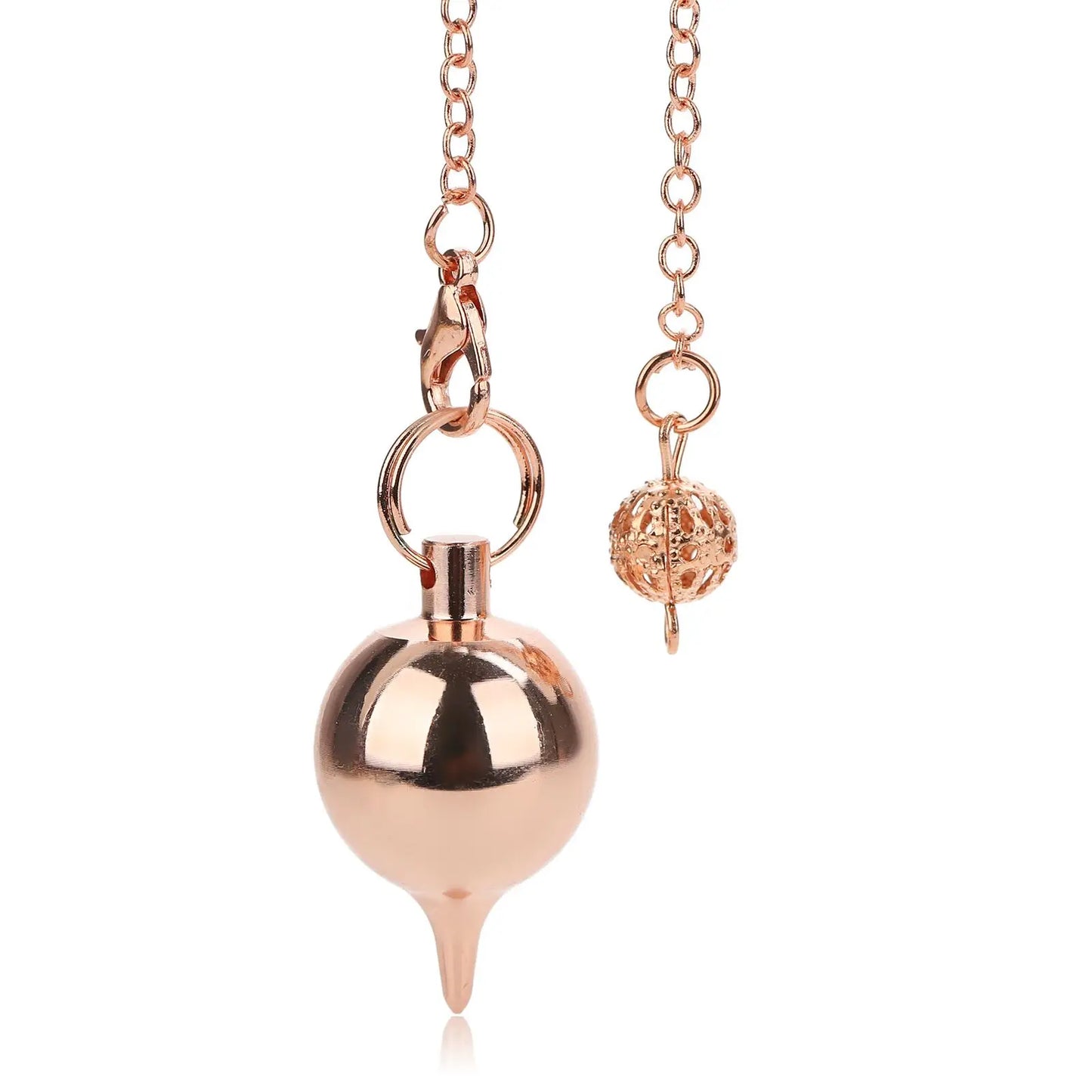 Silver Color Copper Metal Pendulum for Dowsing Divination Energy Reiki Healing Pointed Meditation Witch Spiritual Pendulos X092