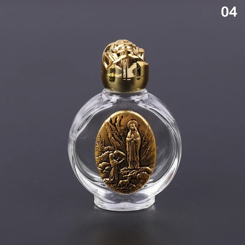 Empty Holy Water Jesus Bottle Religious Bottle Christian Baptism Supplies Refillable Portable Cosmetic Packaging Empty Bottle