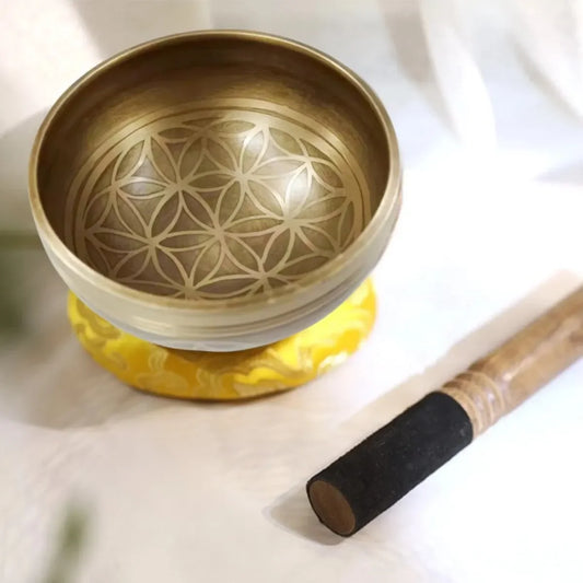 Miwayer Tibetan Singing Bowl Set Sound Bowl Meditation Bowl Unique Gift Helpful for Meditation Yoga Stress Relief