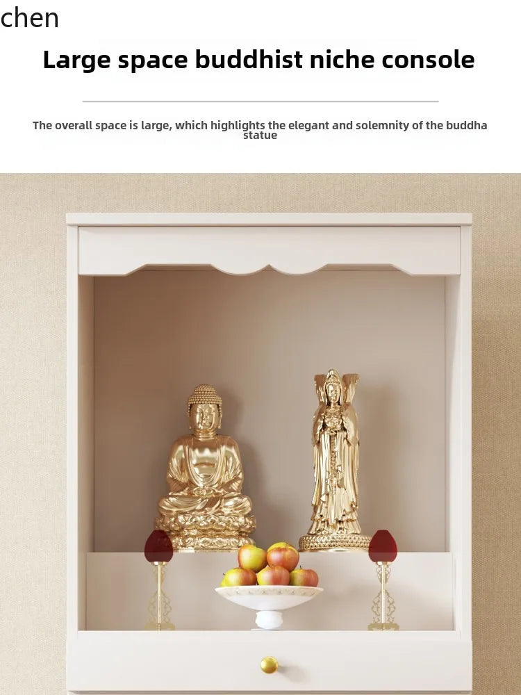 HXL Modern Style Cabinet Household Living Room Buddha Statue Standing Cabinet God of Wealth Bodhisattva Offering Table Offering