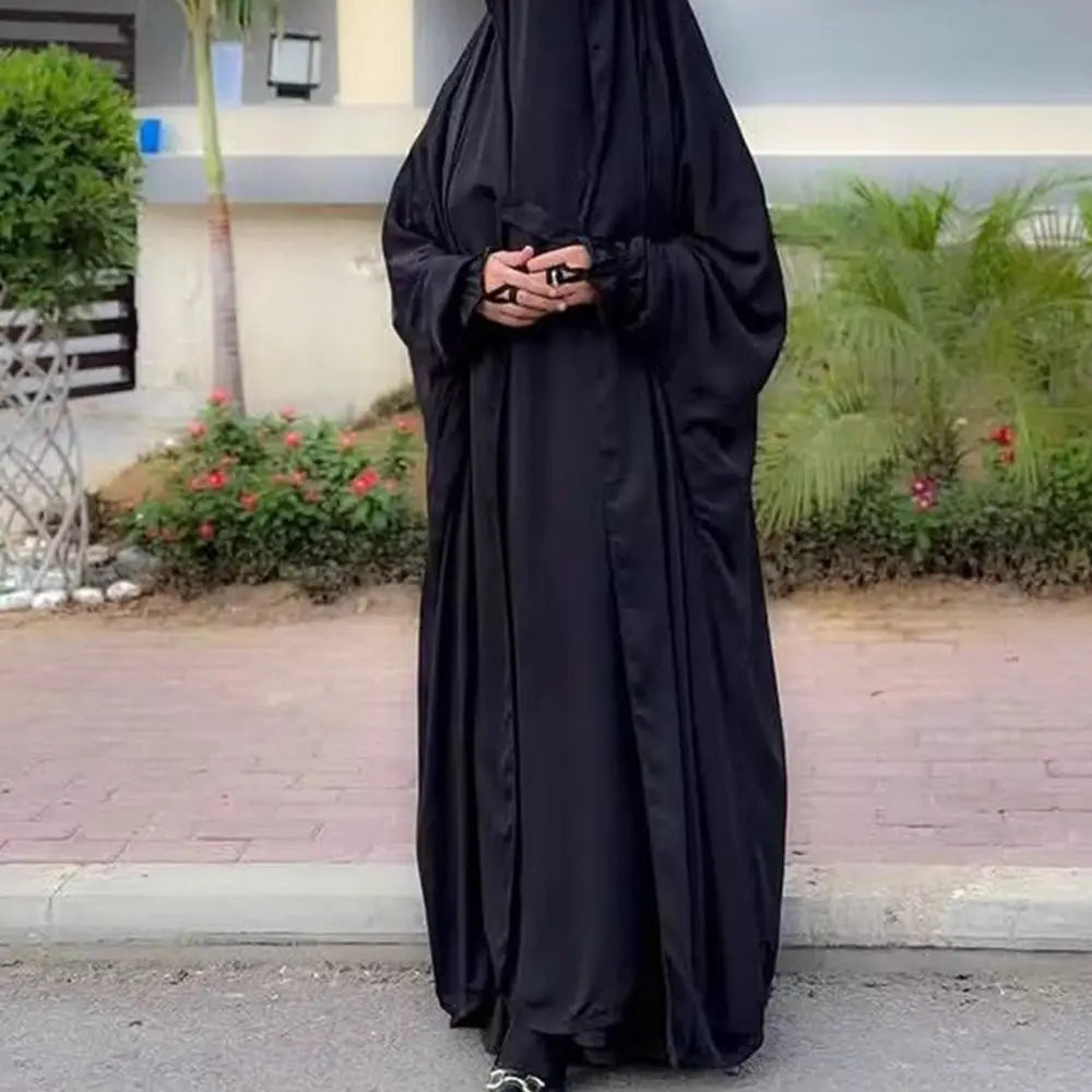 Eid Muslim Abaya Women Dresses Modest One Piece Long Robe Headscarf Jalabiya Ramadan Morocco Dubai Abayas Kaftan Islam Vestidos