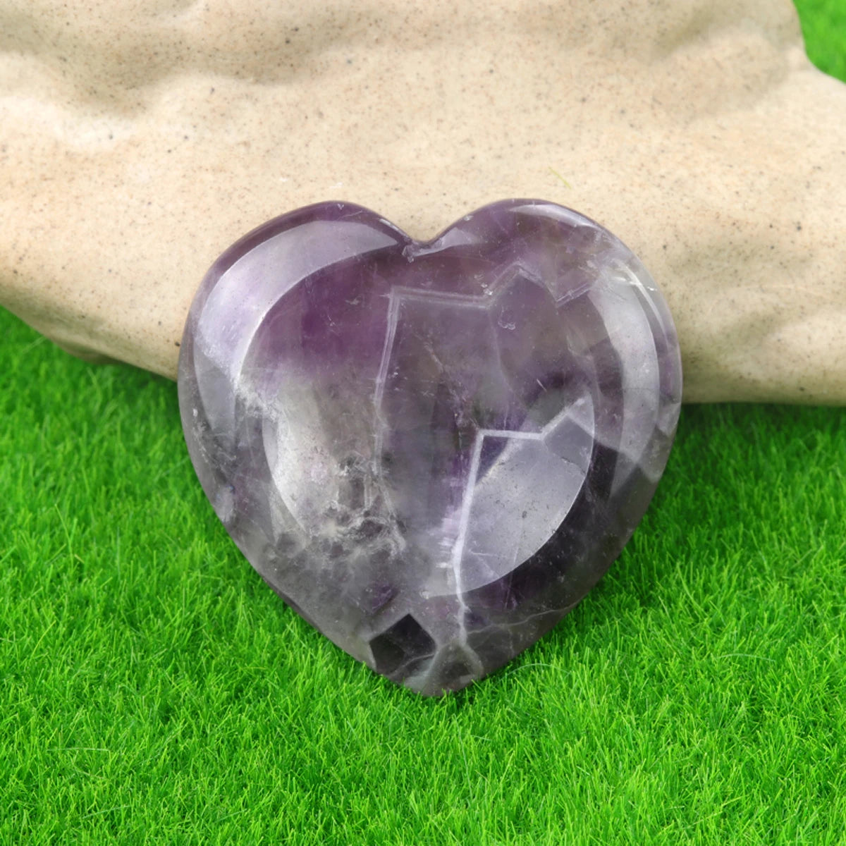 40mm Heart Crystal Worry Stone Palm Energy Therapy Reiki Healing Massage Quartz Meditation Pocket Gemstone Spiritual Thumb Flake