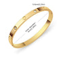 Vnox Waterproof Luxury Bangles Round Zircon For Women,Stainless Steel Classic Wrist Bracelets,Hand Jewelry Mother's Day Card