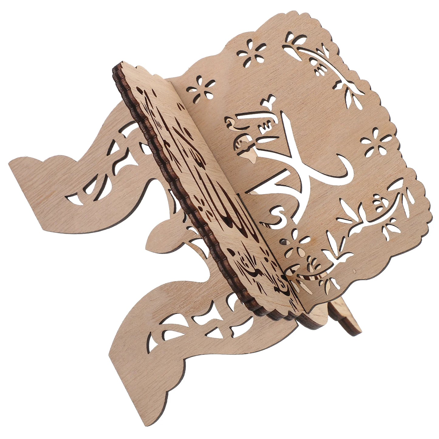 Wooden Reading Stand for Books Music Scores Bible Quran Desktop Book Holder Home Office Temple Library Use Elegant Book Stand