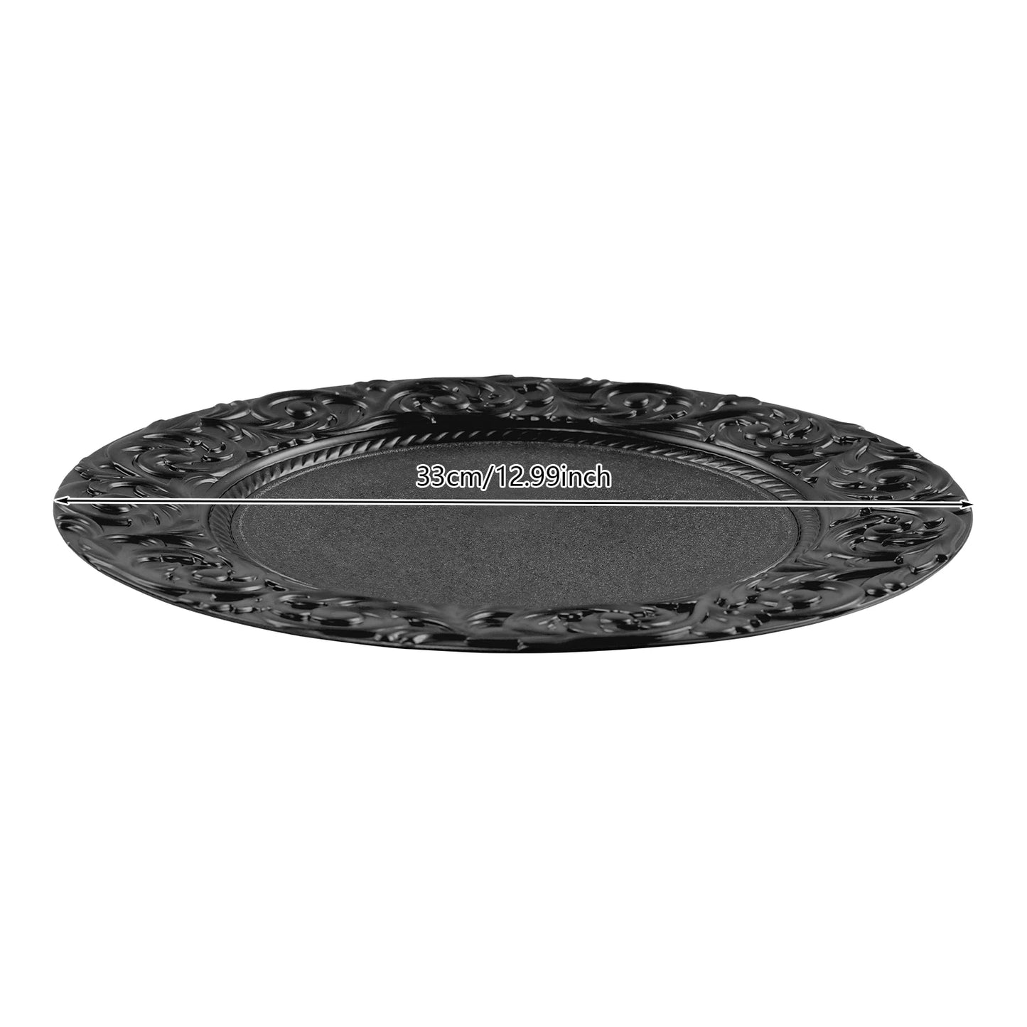 Plates Set Round Plates Reusable Plates Charger Plates 24 Packed Western Dim Sum Plates Silver Green Gold Black