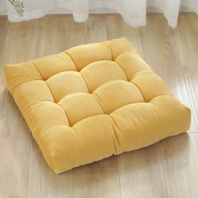 Floor Pillow Square Floor Seating Pillow Cushion Meditation Yoga Seat Kneeling Pillows Thick Tufted Cushions Mat Pad Balcony