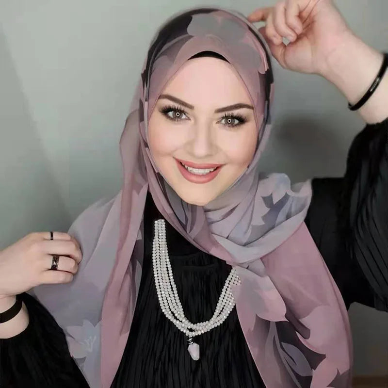 Muslim Fashion Chiffon Hijab Abaya Hijabs For Woman Women Jersey Dress Abayas Turbans Scarf Turban Head Instant Undercap Shawl