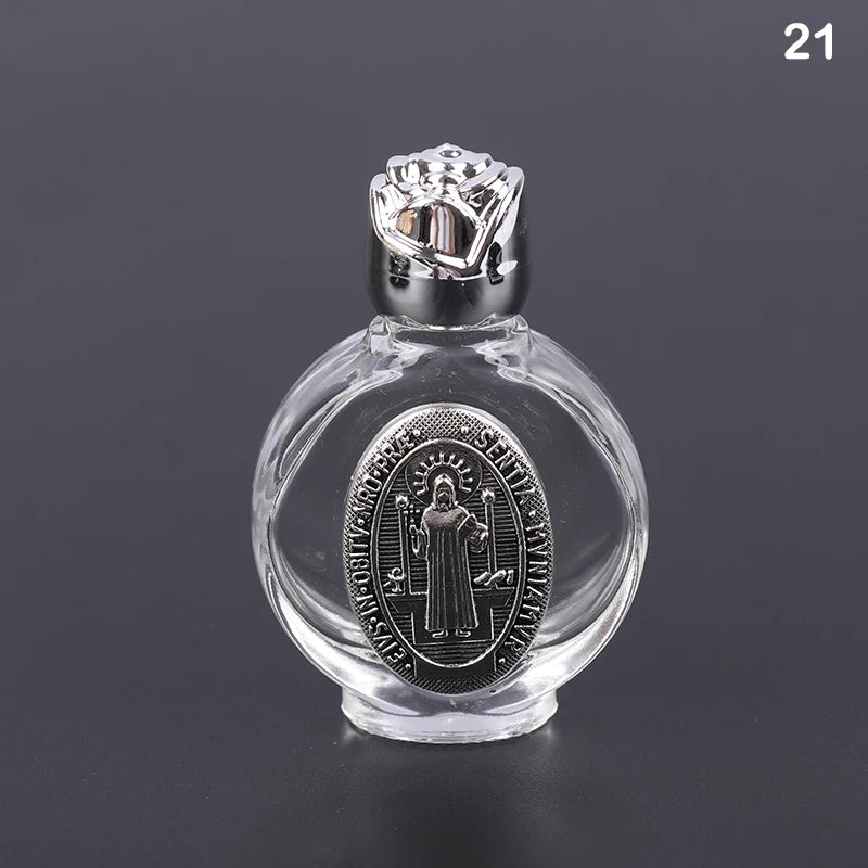Empty Holy Water Jesus Bottle Religious Bottle Christian Baptism Supplies Refillable Portable Cosmetic Packaging Empty Bottle