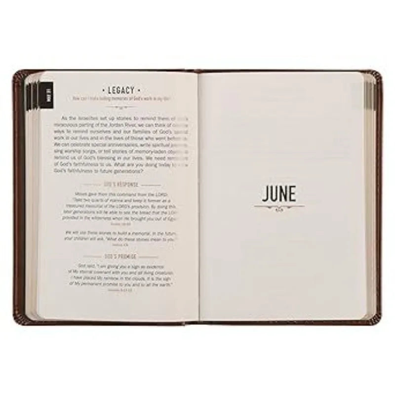 One Minute With God Daily Prayer Book for Men, 365-Day Brown Leather Devotional Journal, Christian Gift for Fathers & Brothers
