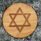 1Pcs Star of David Wood Coaster Hebrew Religious Hot Plate Hanukkah Decoration Jewish Holiday Home Desktop Accessories Judaica