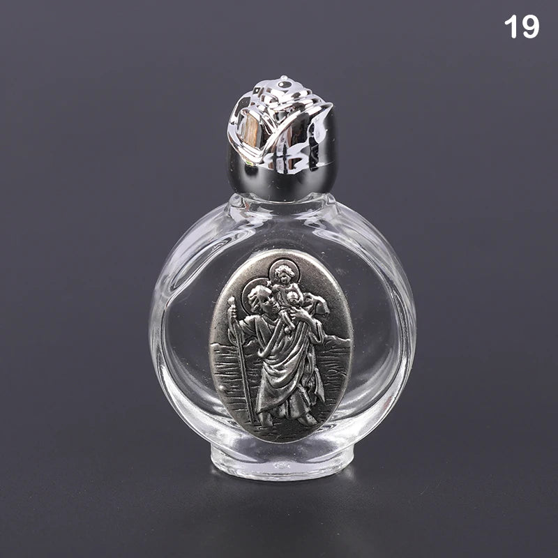 Empty Holy Water Jesus Bottle Religious Bottle Christian Baptism Supplies Refillable Portable Cosmetic Packaging Empty Bottle