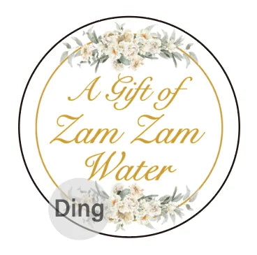 Personalised ZamZam Water Bottle Stickers Hajj Umrah Mubarak Eid Label Box Bag Seal Muslim Ramadan Kareem Celebration