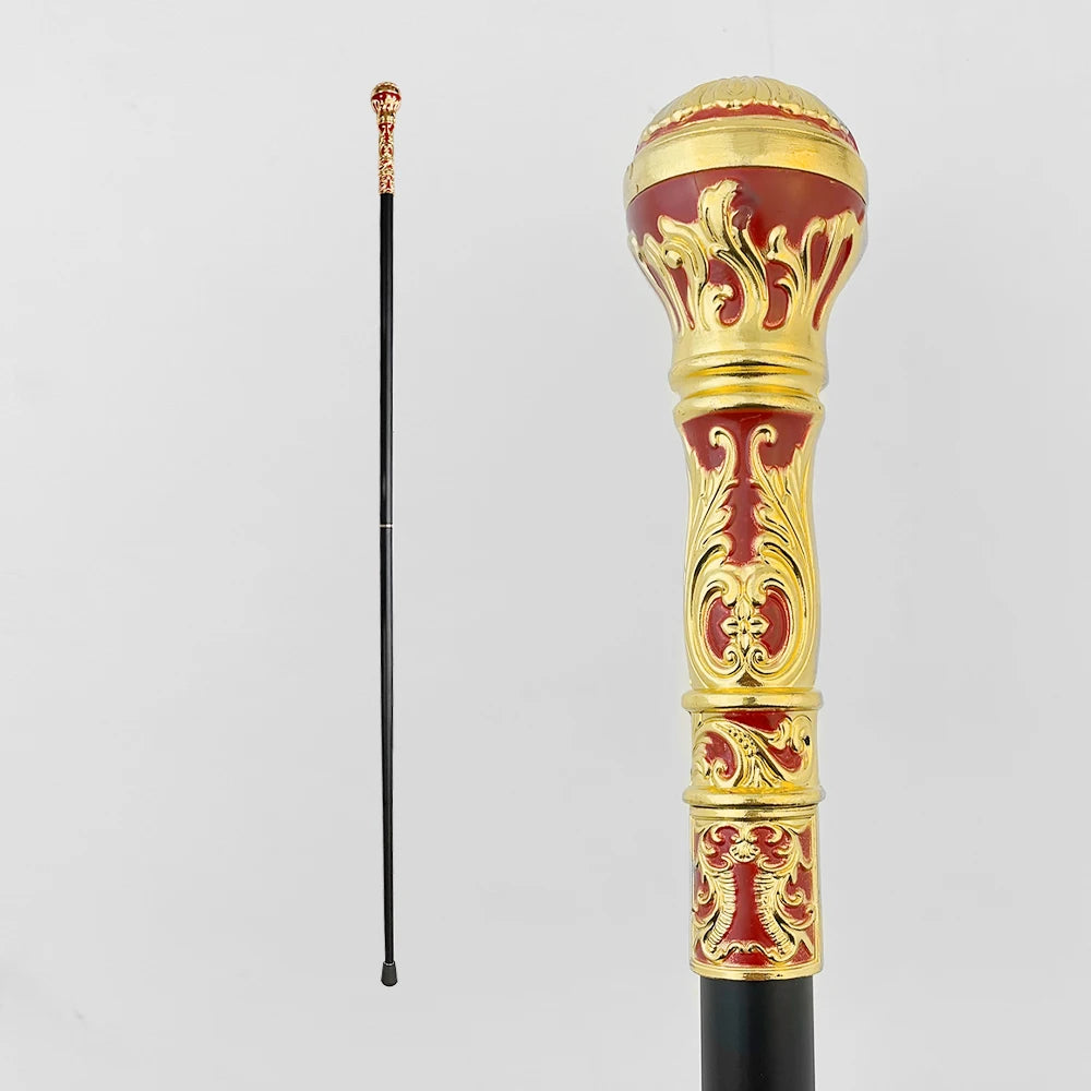 New Gold Plated Orthodox Catholic Bishop Staff with Carved Patterns for Clergy Church Liturgy Home Altar Devotion Christian Gift