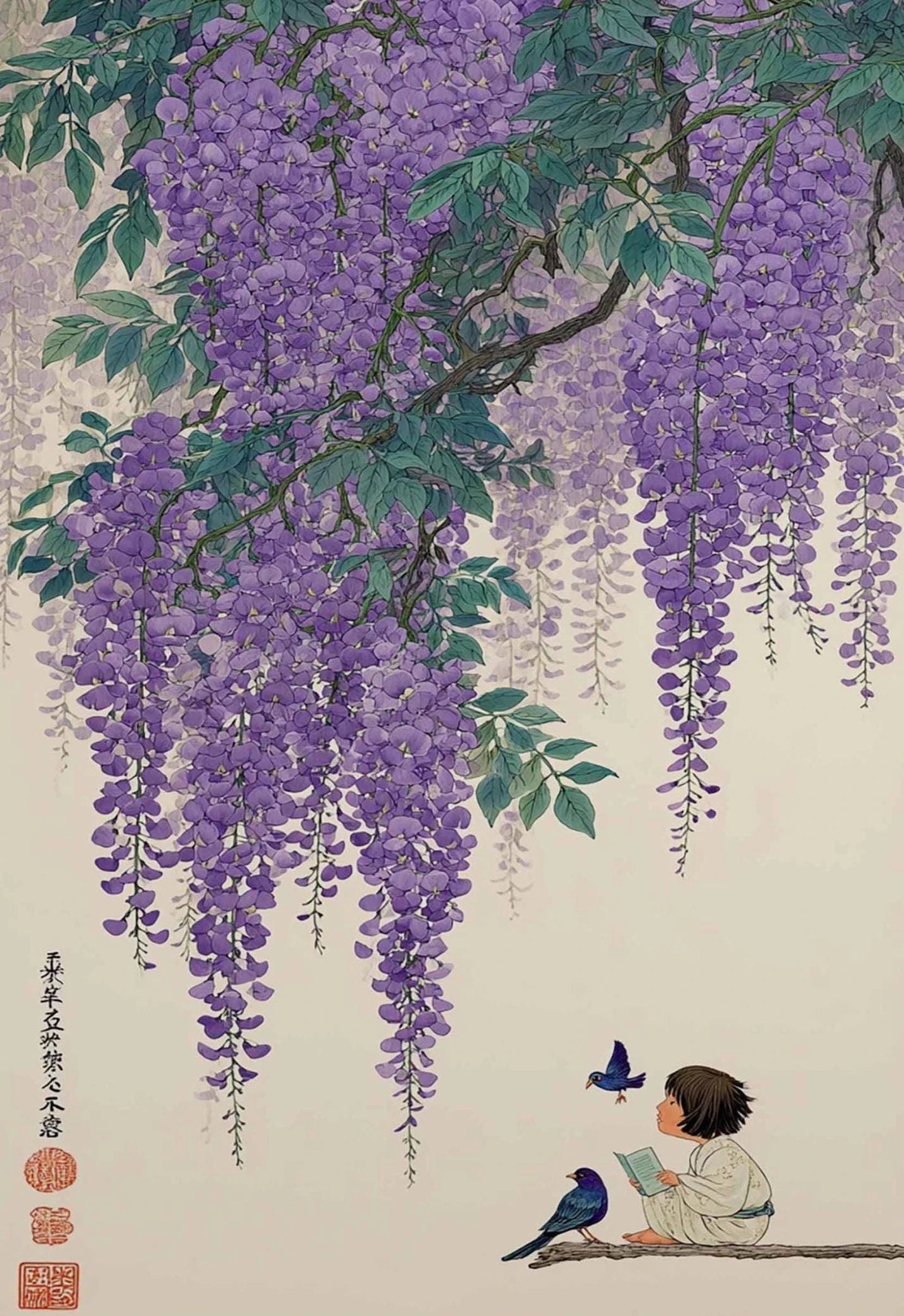 Modern Minimalist Chinese Style Zen Fishing Natural Scenery Poster Canvas Paintings Wall Art Pictures Office Home Decor