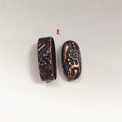 New Sword Handle Tsuka Alloy Fuchi Kashira For Japanese Samurai Katana Wakizashi Sword Fittings