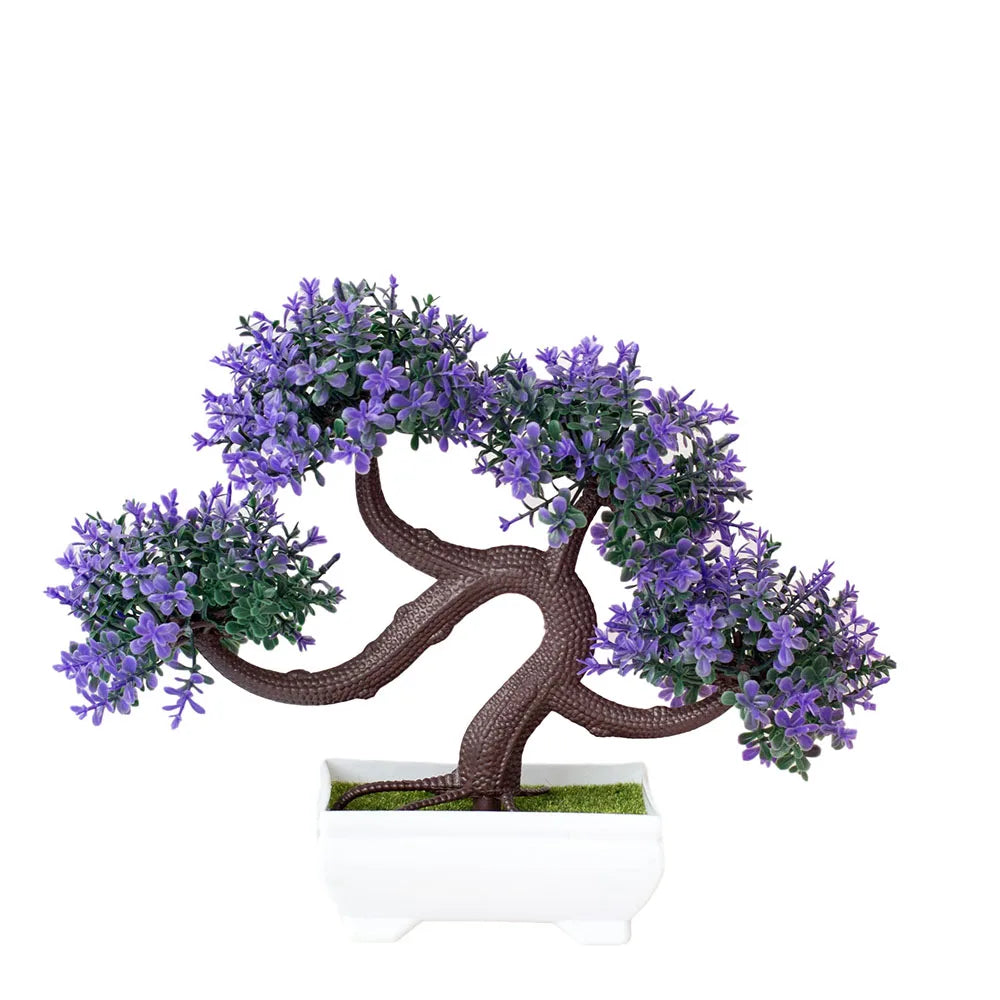 Artificial Plants Decoration Potted Bonsai Small Tree Pot Fake Plant Potted zen garden Ornaments Table Home Room Decoration