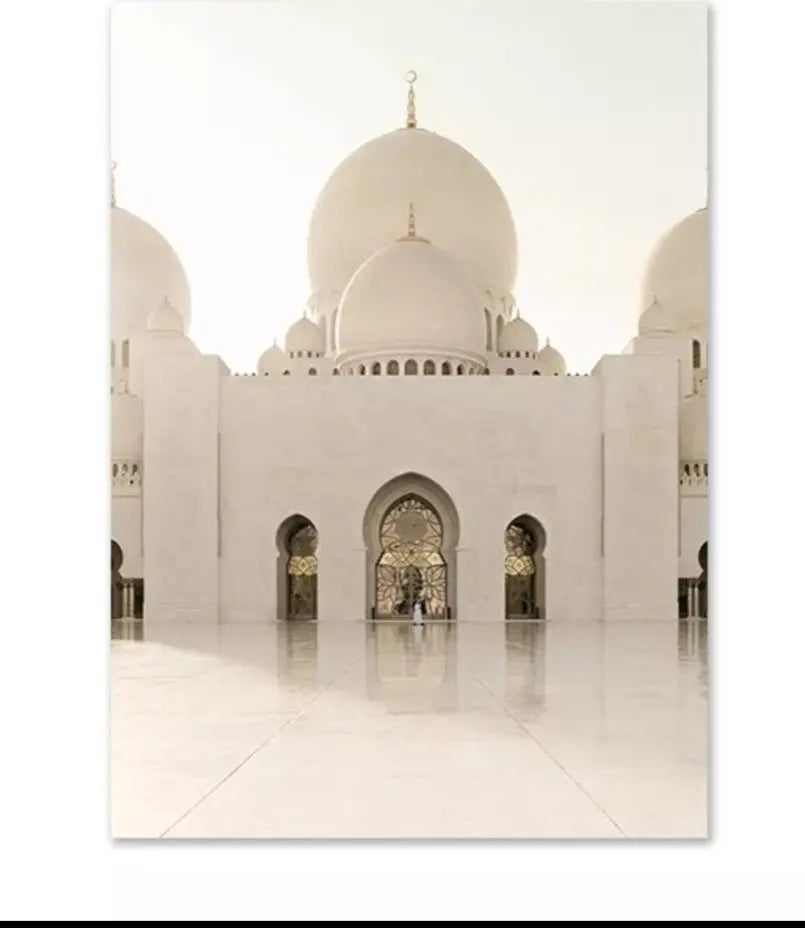 Islamic he Mosque Wall Art Canvas Prints Arbic Kaaba Al Masjid An Nabwi Islamic Canvas Poster Living Room Decor Paintings