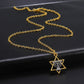 LIKGREAT Star Of David Necklace Menorah Candles Hebrew Jewish Jewelry Israel Faith Lamp Hanukkah Pendant Necklace Amulet Gift