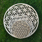 Wholesale 15/20/30cm High Quality Wooden Sign Flower Of Life Sacred Geometry Home Decoration Wood Coaster for Home Wall Decor