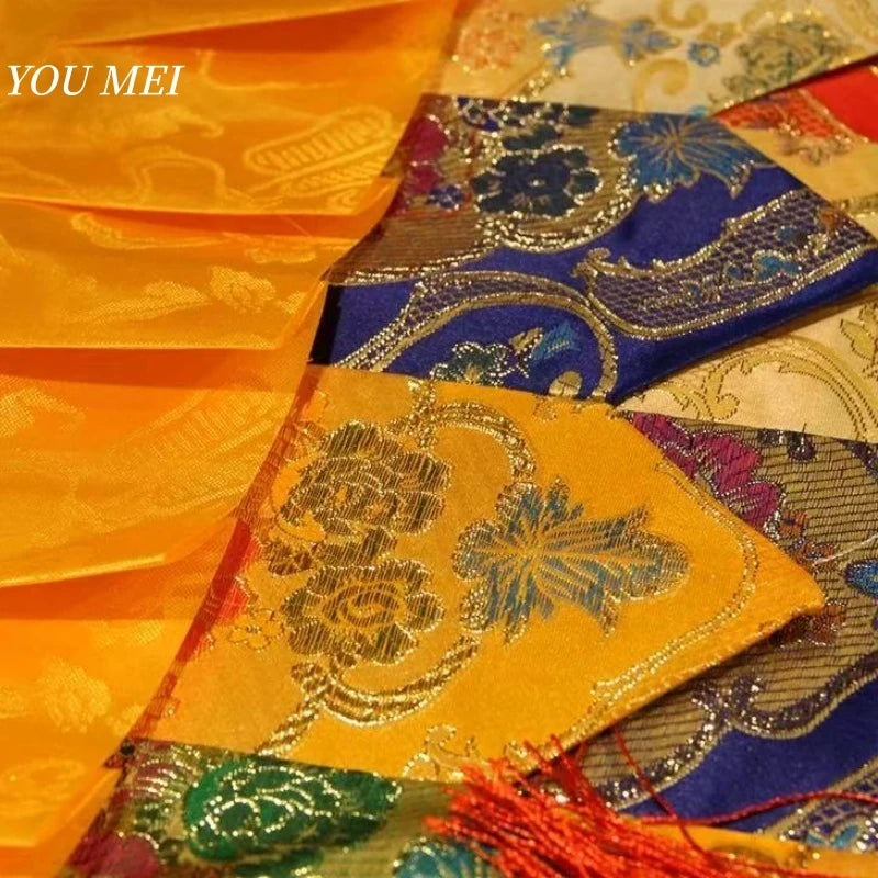 Tibetan Prayer Flag Five-Color Drapery Buddhist Altar Eight Auspicious 1m Curtain Wall Hanging Curtain Buddhist Item Decoration