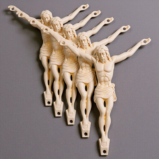 5Pcs Jesus Sculpture Decoration Creative Christian Ornament for Wall Cross DIY Home Religious Decor Jesus Statue