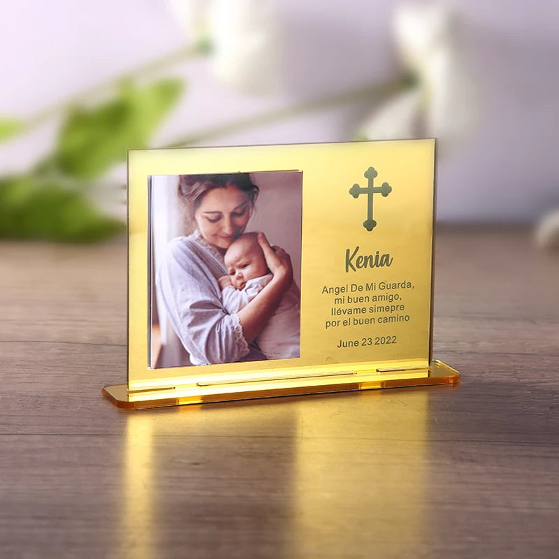 Baptism Favor Photo Frame,First Holy Communion Favors,Personalized Baptism Frame Favor,Christening Favors,Baptism Thank You Gift