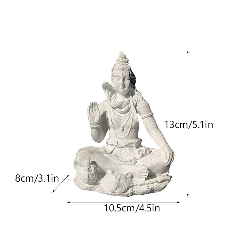 Resin Indian Ganesha Shiva God Statue Sai Baba of Shirdi Sculpture Lord Hanuman Hindu Buddha Religious Fengshui Home Decor