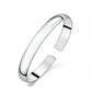 999 Sterling Silver Cuff Polishing Retro Bracelet Bangles For Women Party Wedding Jewelry Accessories Argent 925