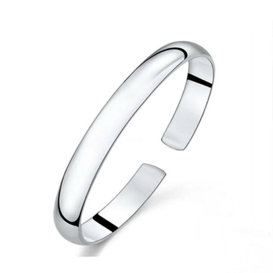 999 Sterling Silver Cuff Polishing Retro Bracelet Bangles For Women Party Wedding Jewelry Accessories Argent 925