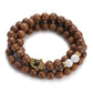 Multilayer Wood Beads Buddha Lotus OM Bracelet Tibetan Buddhist Mala Charm Rosary Bracelet Yoga Wooden For Women Men Jewelry
