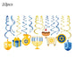 Jewish Hanukkah Birthday Party Decoration Cake Topper Balloon Candle Chanukah Party Supplies Tableware Banner Backdrop