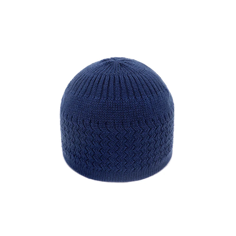 New Spring Knitted Muslim Men Prayer Hats Unisex Beanies Cap Warm Islamic Ramadan Jewish Kippah Homme Hat Men's Wrap Head Caps