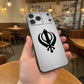 Sikh Khanda Sikhism SOVEREIGN Phone Case For iPhone 17,16,15,14,13,12,11,Pro,XS,Max,XR,Plus,E,SE4,Mini Black Soft Cover
