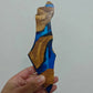 Wood Resin Mezuzah Case with Hebrew Shin Symbol Handcrafted Mezuzah Case for Door Decoration Mezuza Jewish Religious Celebration