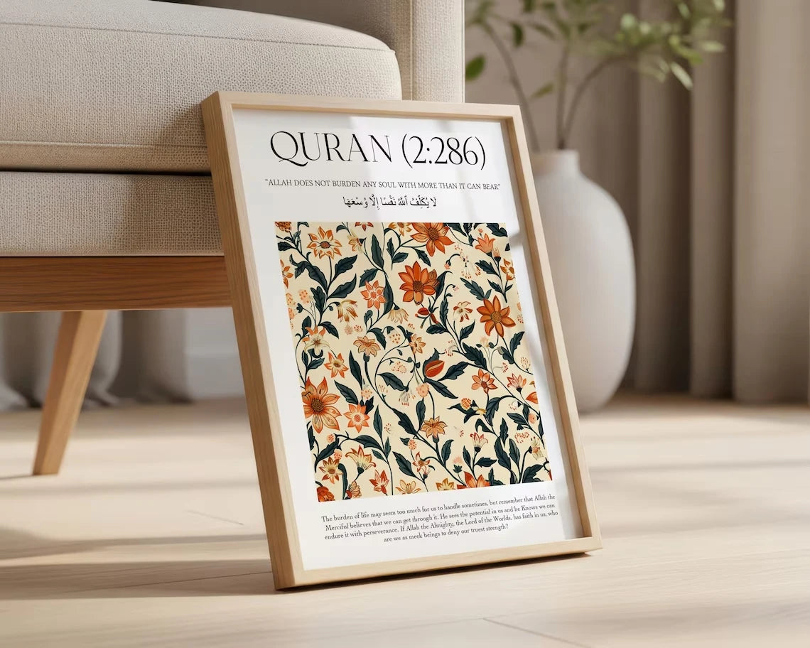MIslamic Quran Verses, Flower Market Map Wall Art Prints Canvas Painting Poster Picture For Living Room Bedroom Home Decor Gift