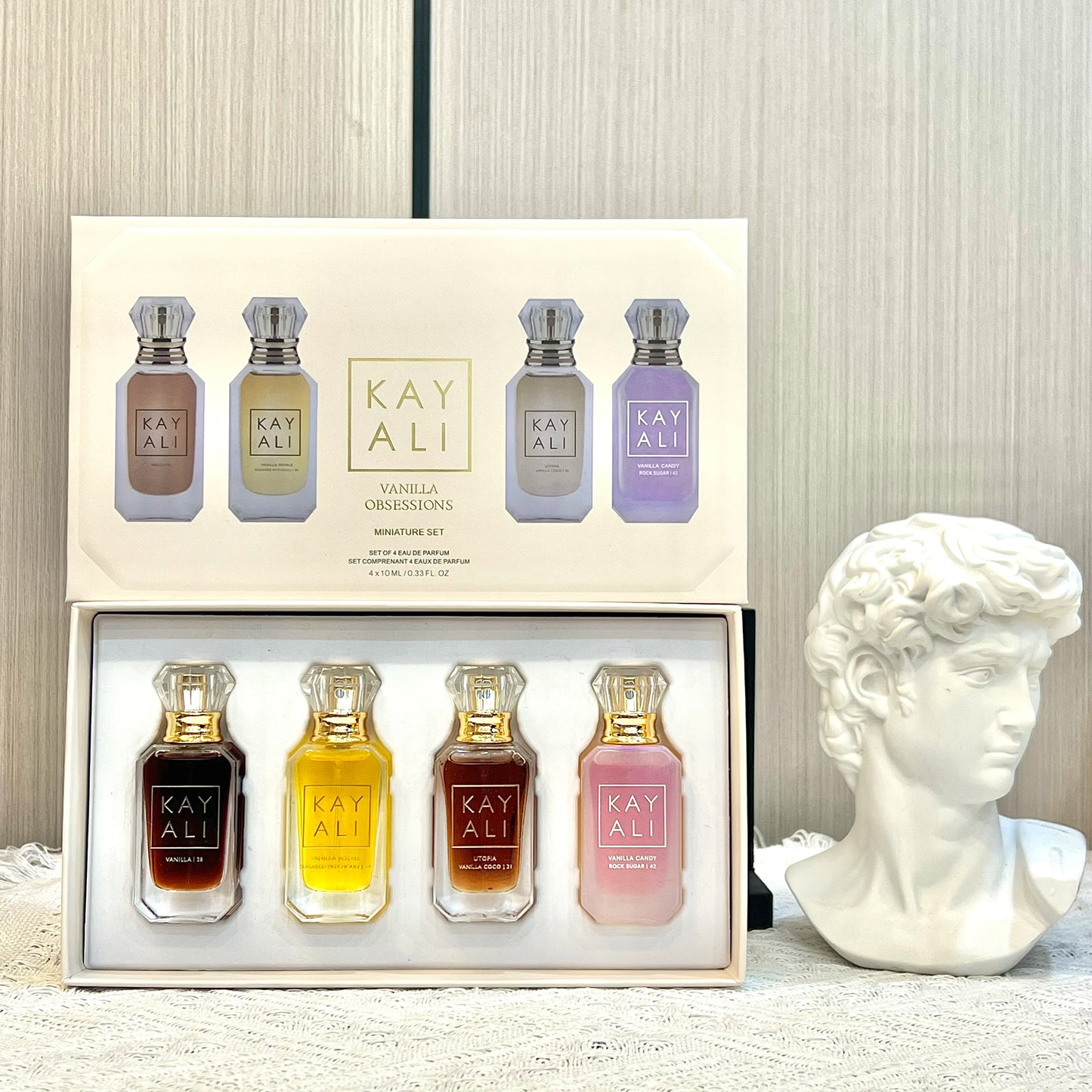 KAYALI Women’s Perfume Gift Set  4*10ml Long Lasting Fresh Mild Elegant Floral Fruity Musk Natural Fragrance Two Scents