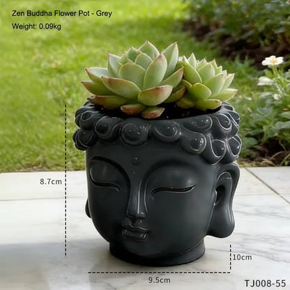 Creative Buddha Statue Flowerpot Green Potted Plants Container Home Courtyard Garden Decor Resin Handicrafts Ornament Gift