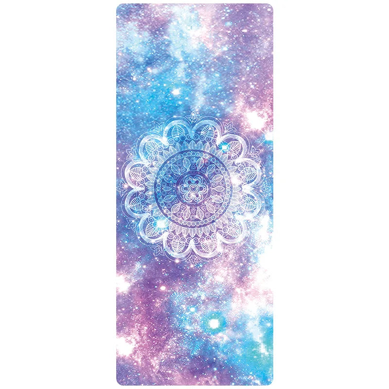 Rubber Gym Yoga Mats 68*183cm Foldable Meditation Pilates Pads Shock Absorption Suede Yoga Towel for Gym Sports Travel Exercises