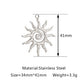 3Pcs Large Casting Vortex Face Sun Charms Stainless Steel Heart Celestial Pendants Fashion Jewelry Making DIY Bracelets Necklace