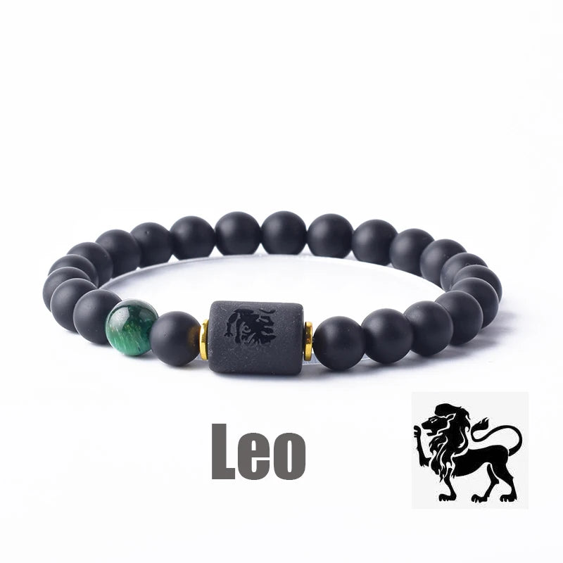 Zodiac Sign Bracelet Homme 12 Constellation Bangles Men Gemini Virgo Leo Libra Bracelet Women Friendship Gift Bracelet on Hand