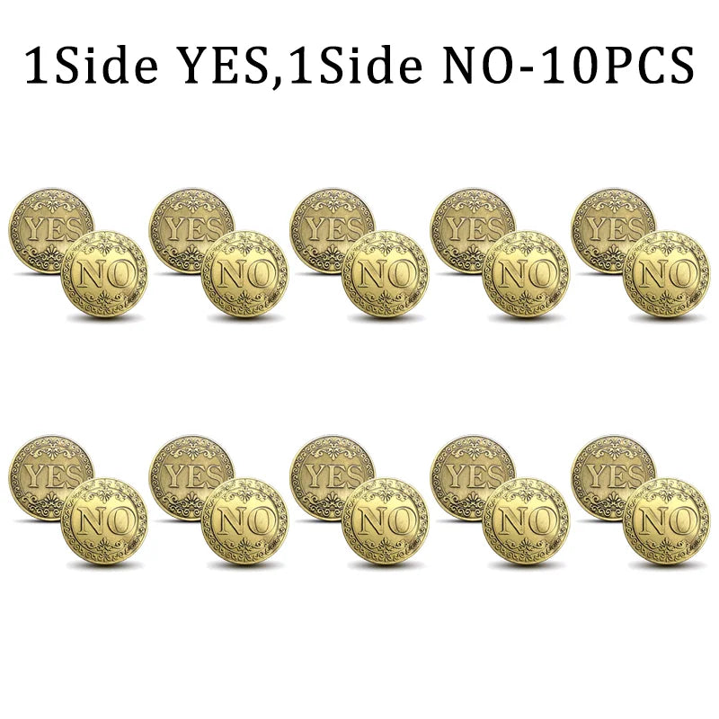 YES NO Decision Coins Magic Coin Collections Good Luck Vintage Antique Bronze Wish Lucky Coin US Coins Commemorative Gold Coins