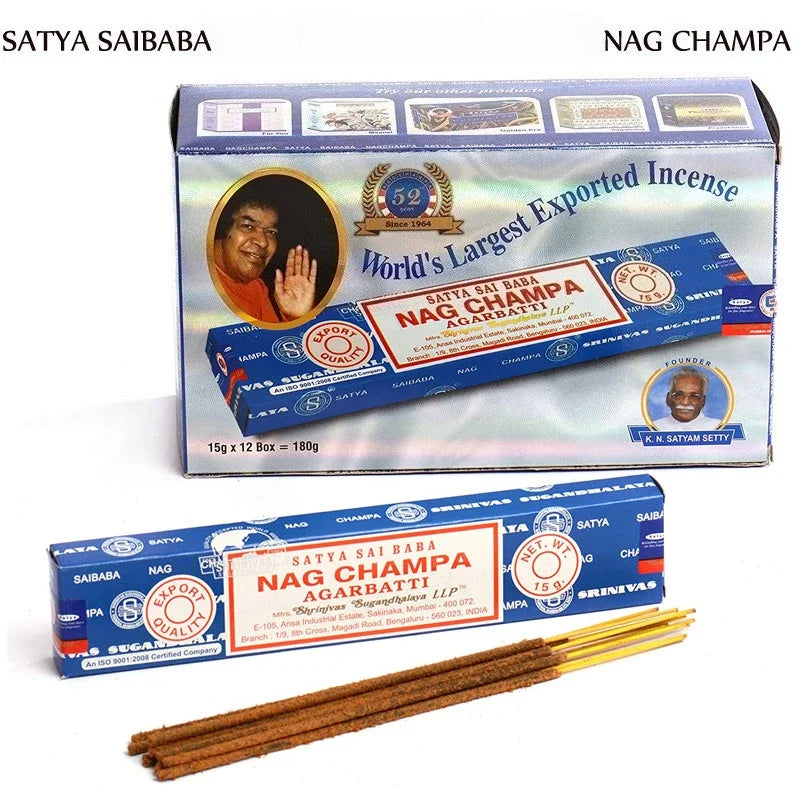 Satya 5box /2box India Sandalwood Incense Household Bedroom Toilet Bathroom NAGCHAMPA Tibetan Incense Line Fragrance Lasting